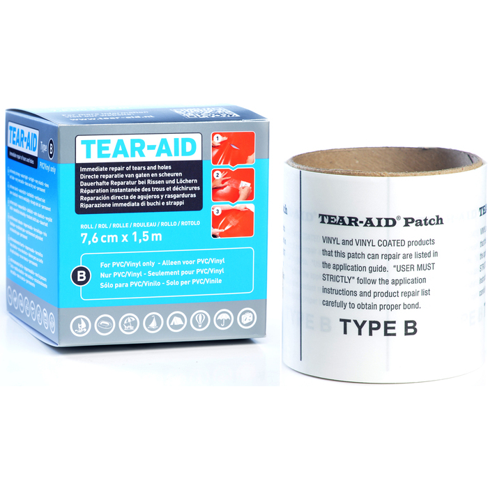 Tear-Aid Typ B Reparationslapp för PVC/Vinyl  7,6 x 1,5m