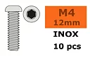 G-Force GF-0203-011 Hex Button-Head Screw - M4X12 - Stainless Steel - 10 pcs