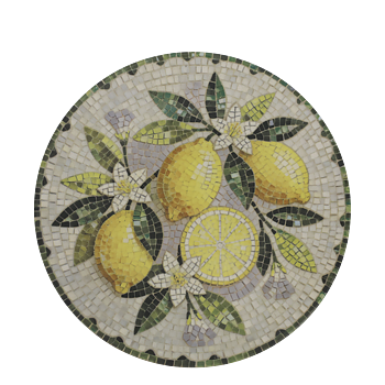 Chartres Fat Mosaik Med Citroner