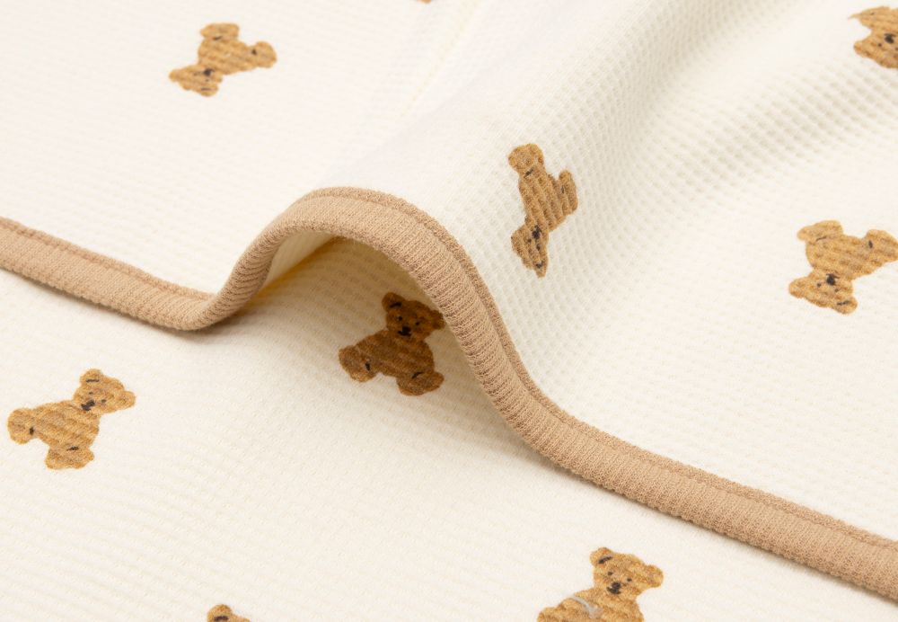 Jollein Babyfilt 75x100cm Mini Teddy Bear Little Waffle - 5