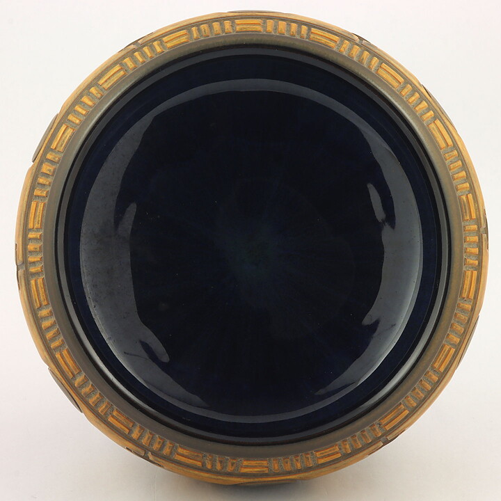 Gösta Rubensson (1960s) Unique Brown Bowl with Relief Decor 20/11 cm