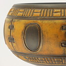 Gösta Rubensson (1960s) Unique Brown Bowl with Relief Decor 20/11 cm
