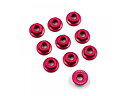 Yeah Racing LN-M4-RD 4mm Aluminum Serrated Lock Nut (10 pcs) Red
