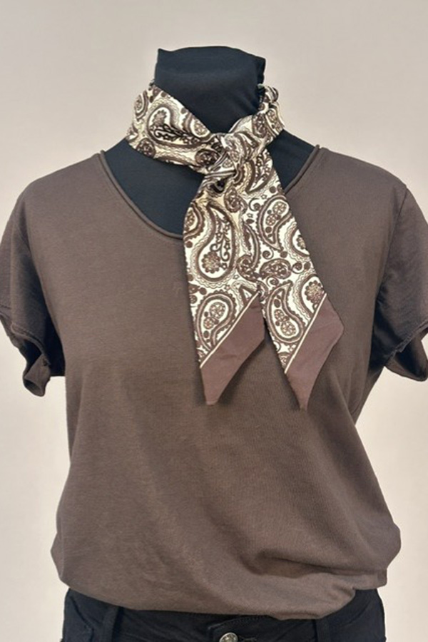 Mix by heart -  Scarf Paisley Brun