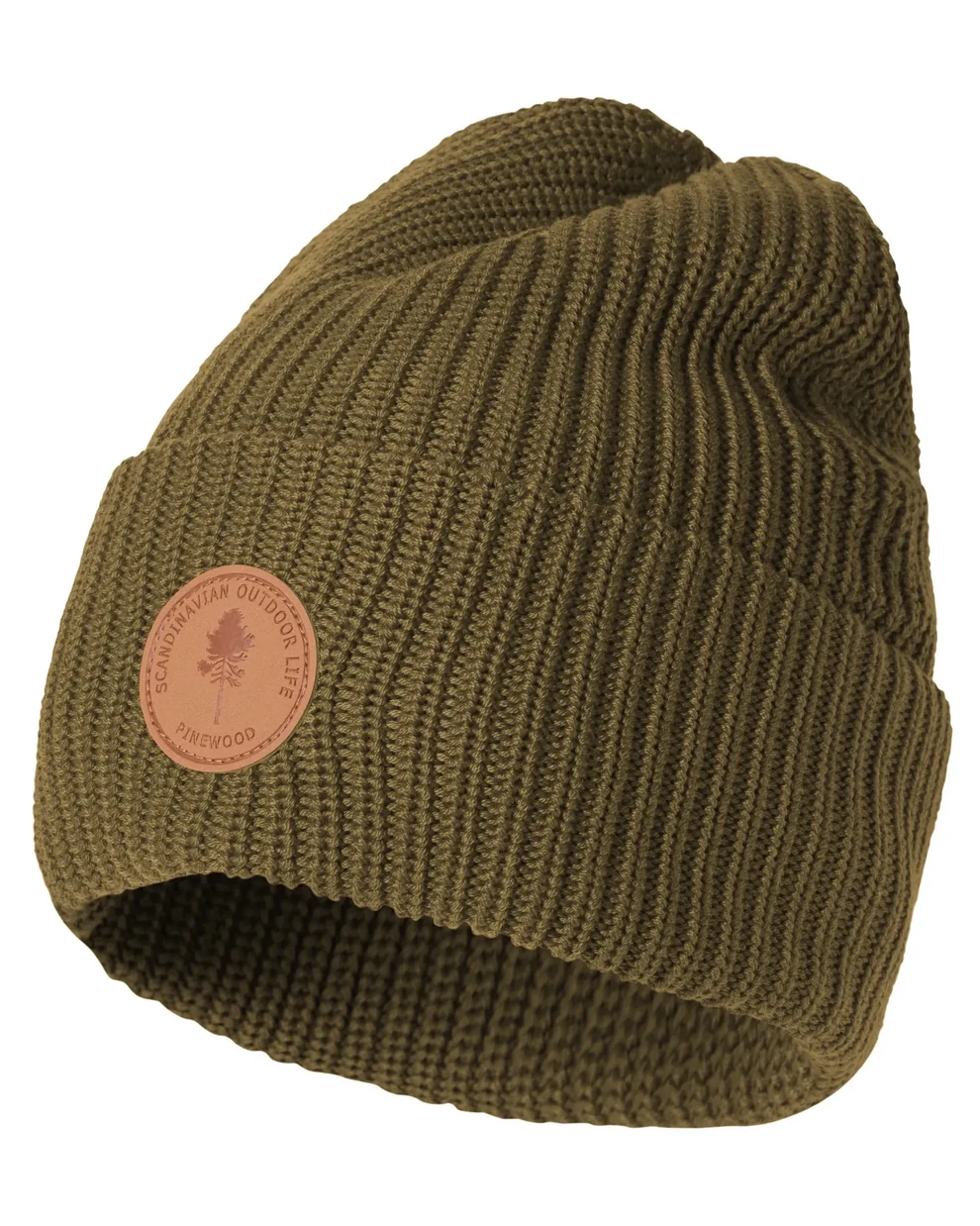 Pinewood Stickad Beanie Olivgrön
