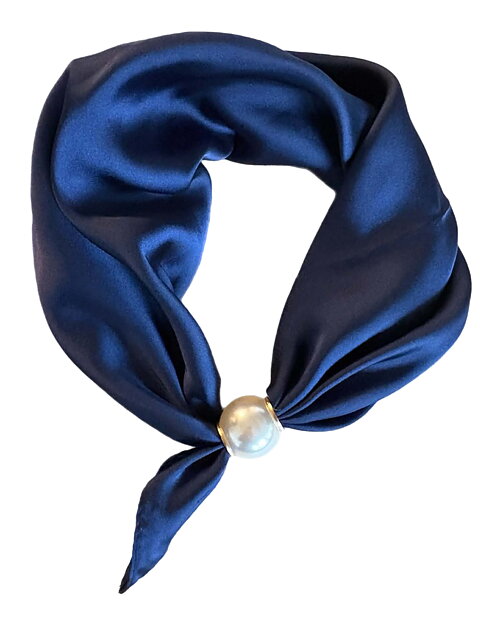 Scarf Chloe med magnet klar marinblå