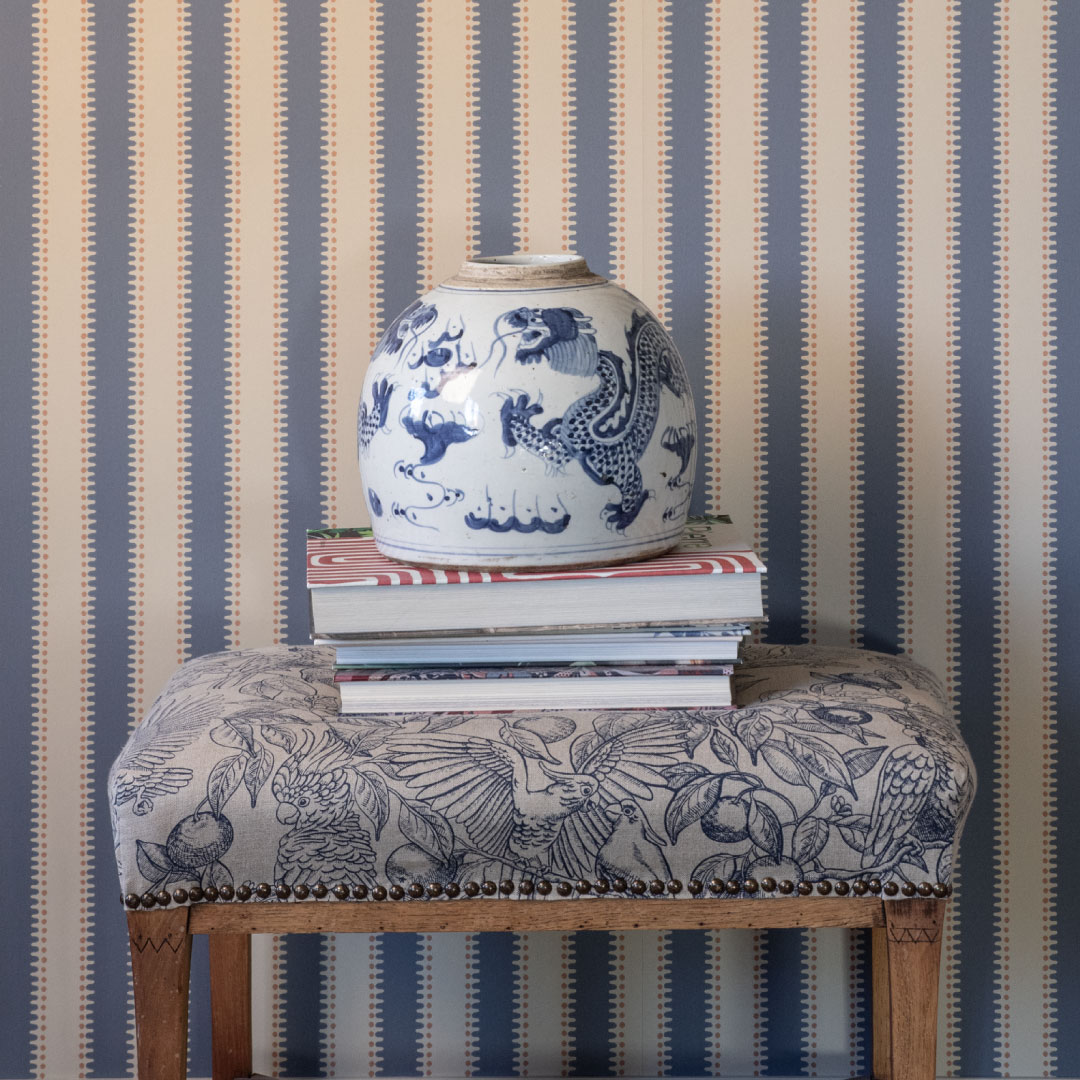 TAPET JAGGED STRIPE, Denim
