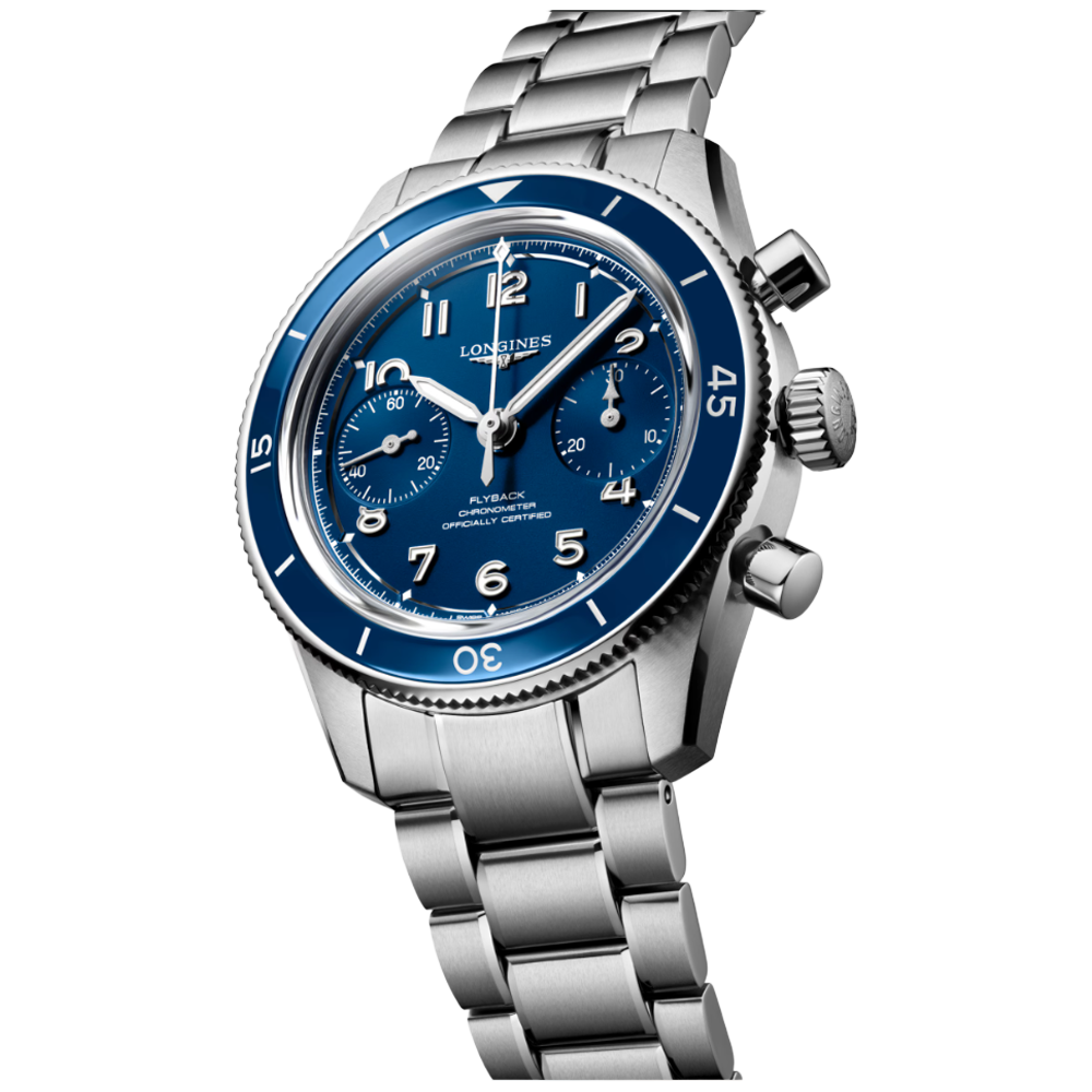Longines L3.721.4.93.6 Spirit Pilot Flyback 39,5 blå sida