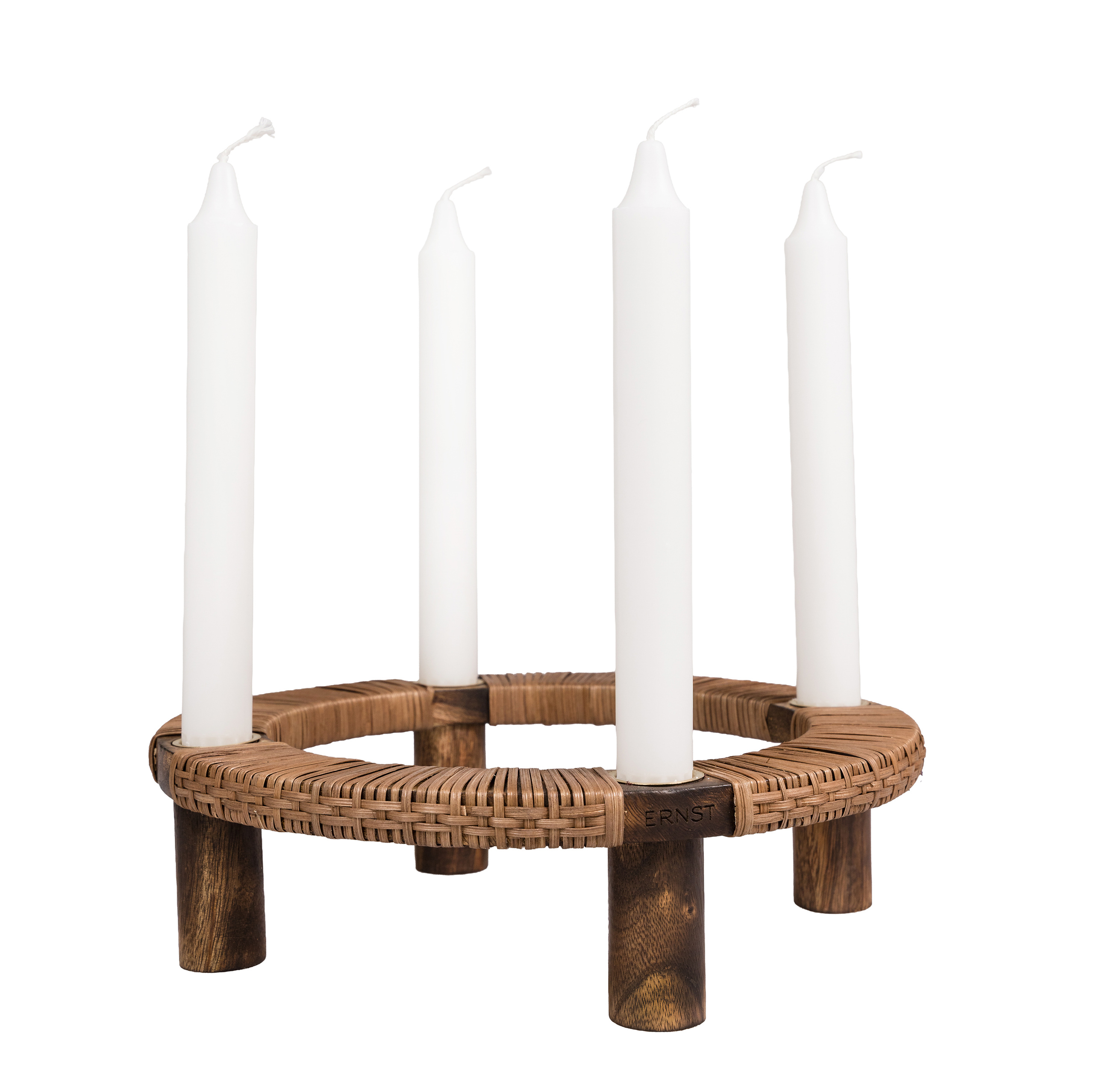 Adventsljusstake flätad ERNST - Mörkt Trä - 5