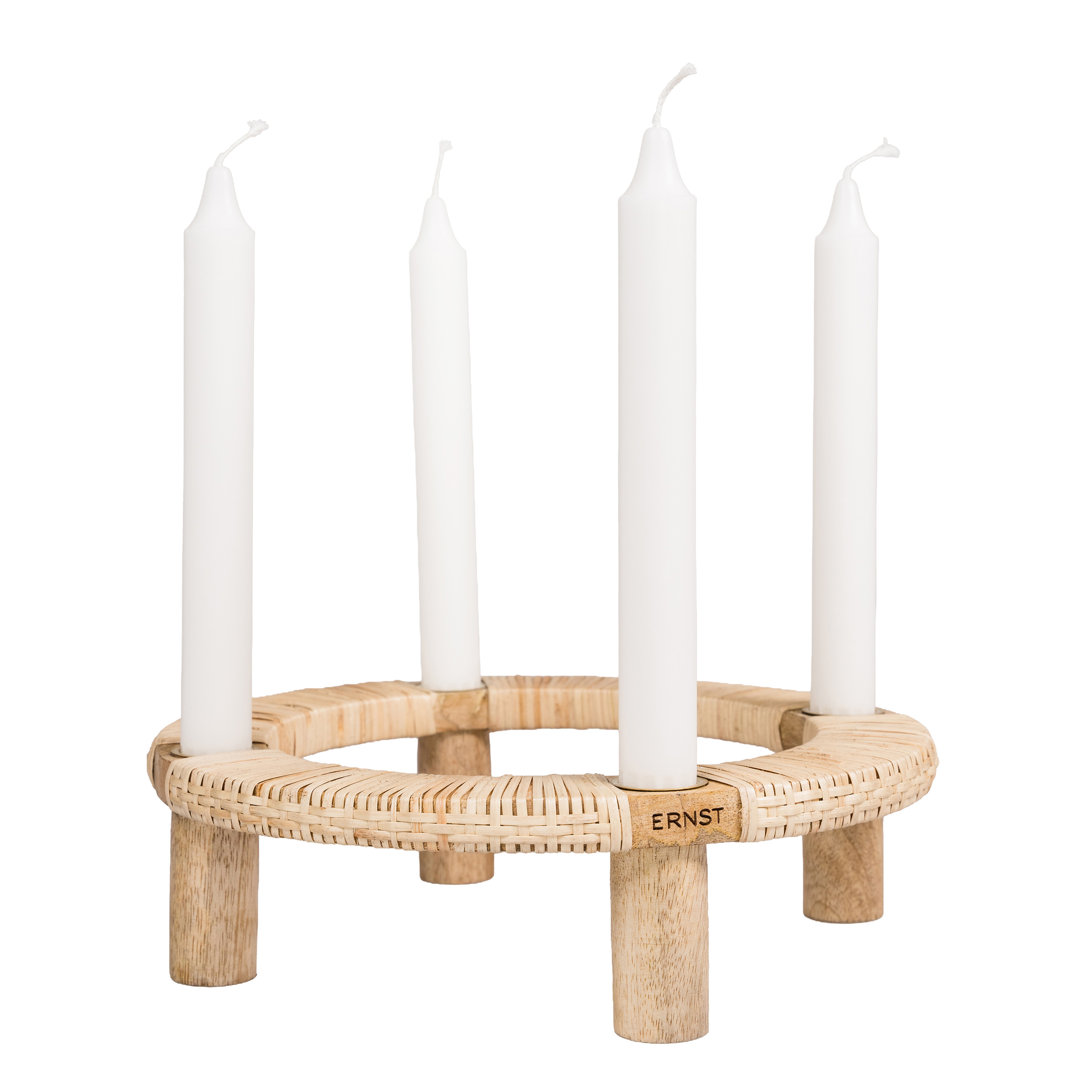 Adventsljusstake flätad ERNST - Ljust Trä - 2
