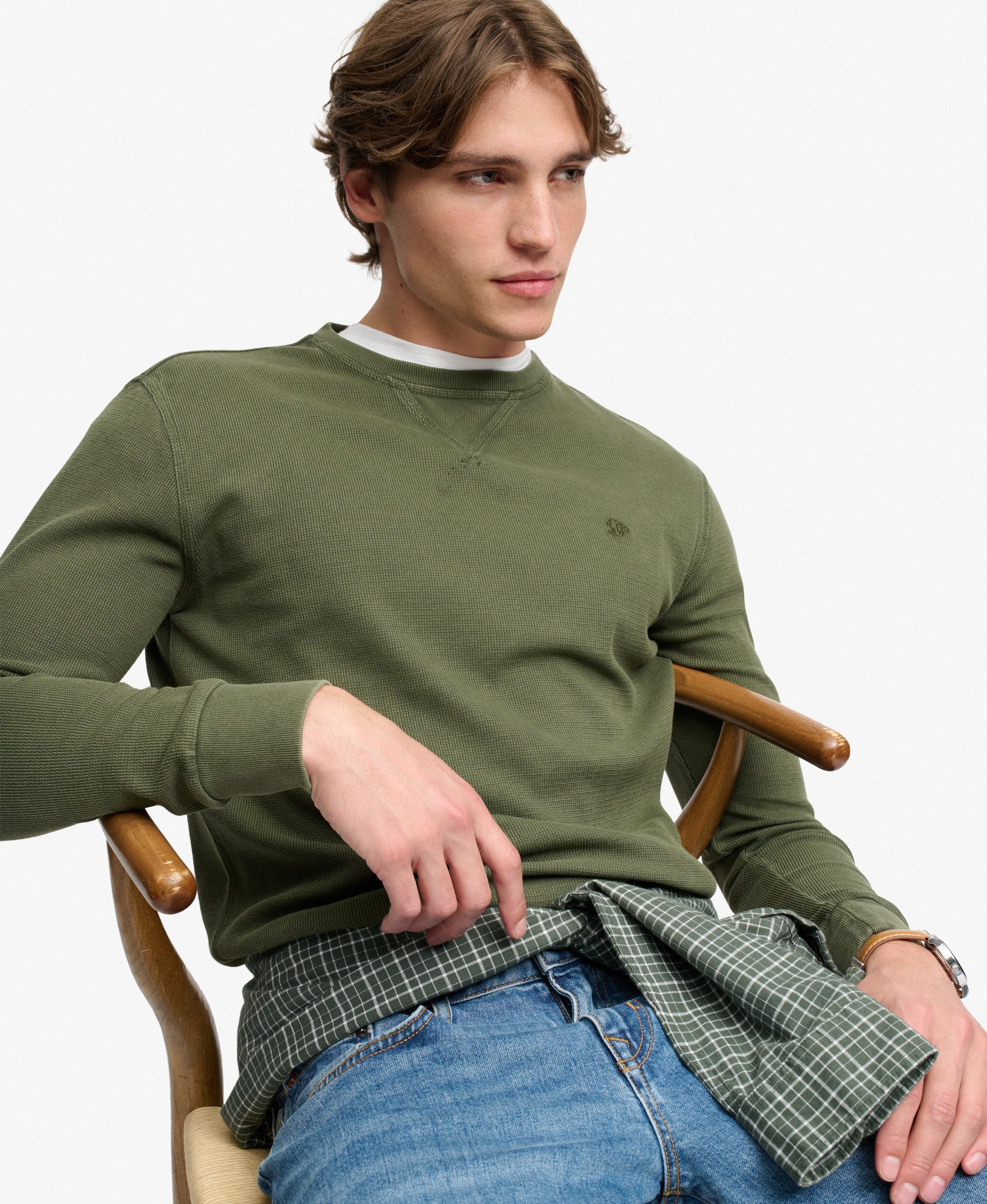 Superdry - Heavy Textured Top - Beetle Green - 4