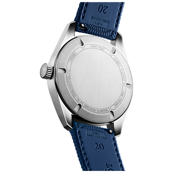 Longines L3.809.4.93.9 Spirit Pilot 39 blå gummiband baksida
