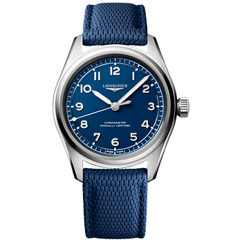 Longines L3.809.4.93.9 Spirit Pilot 39 blå gummiband