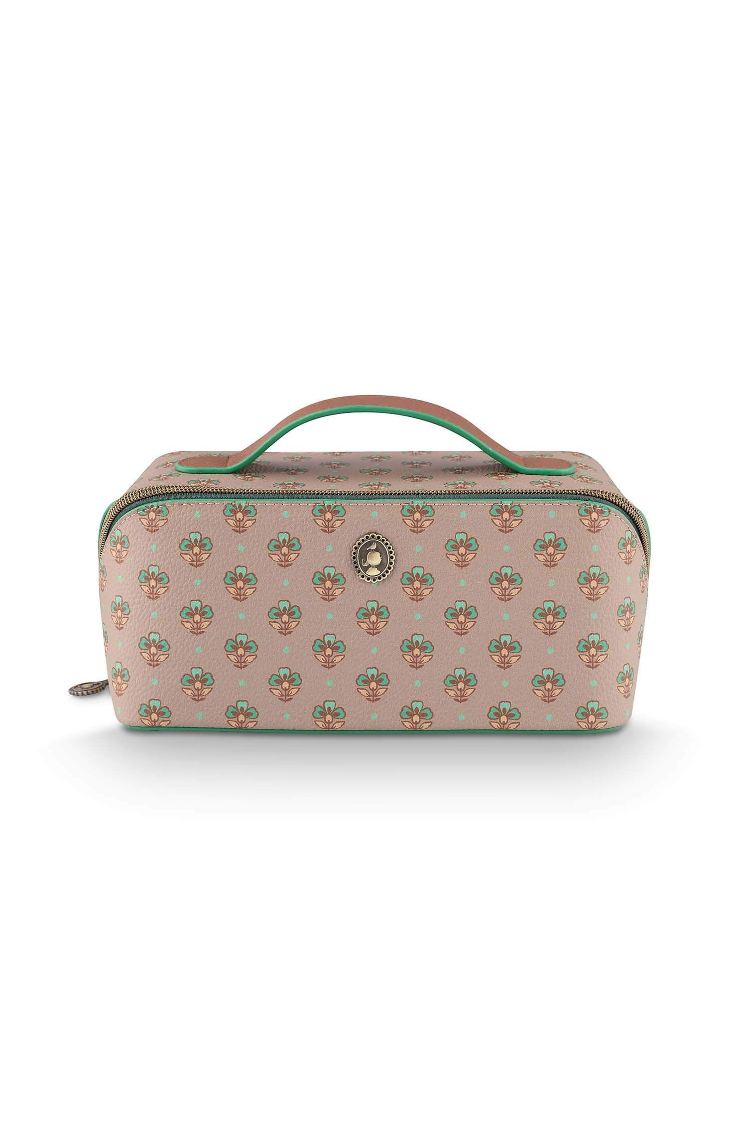 Pip Studio Necessär Cyrille Medium Jaipur Flower Khaki Green