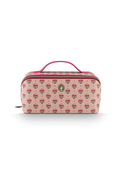 Pip Studio Necessär Cyrille Medium Jaipur Flower Khaki Pink
