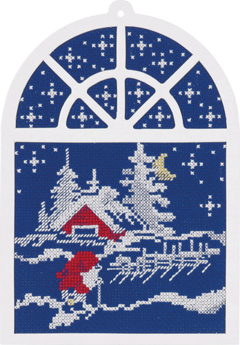 Korsstygn Tavla Fönstertomte
