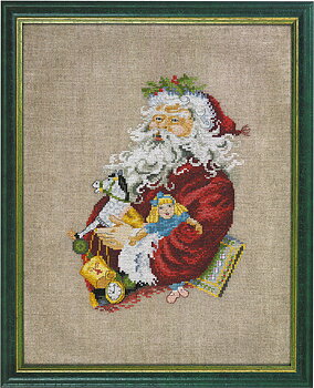 Korsstygn Tavla Jultomte