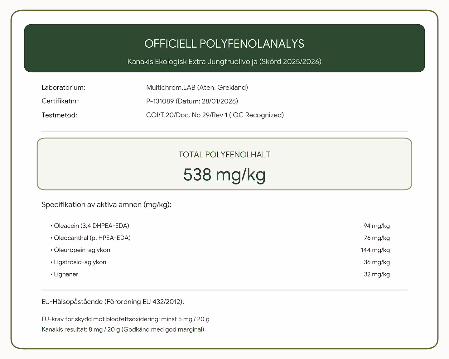Kanakis Family BIO Kalamata P.D.O. Ekologisk Extra Virgin Olivolja 500 ml - 6