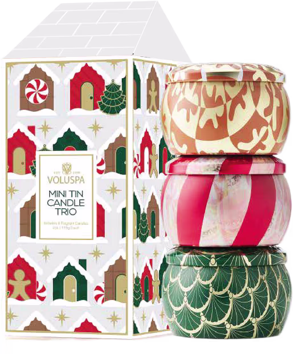 Voluspa Holiday Mini Tin Trio Candle