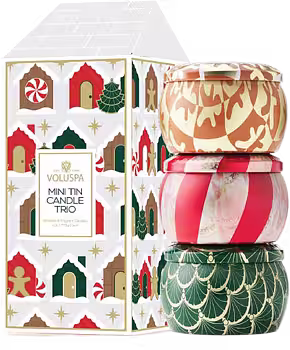 Voluspa Holiday Mini Tin Trio Candle