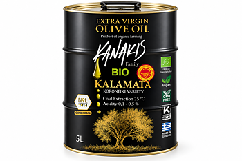 Kanakis Family BIO Kalamata P.D.O. – Ekologisk Extra Jungfruolivolja 5L