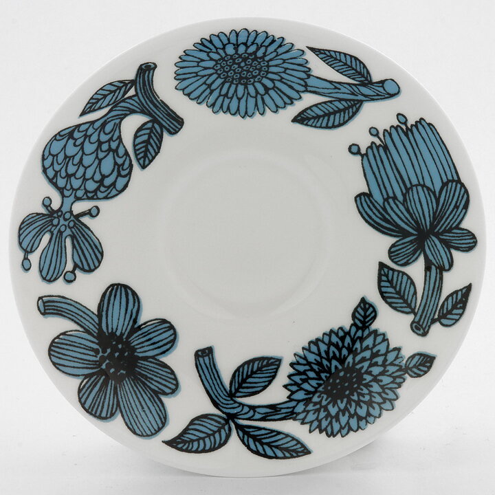 Stig Lindberg (Blue Aster 2000s) Charming Coffee Cup Saucer 13 cm