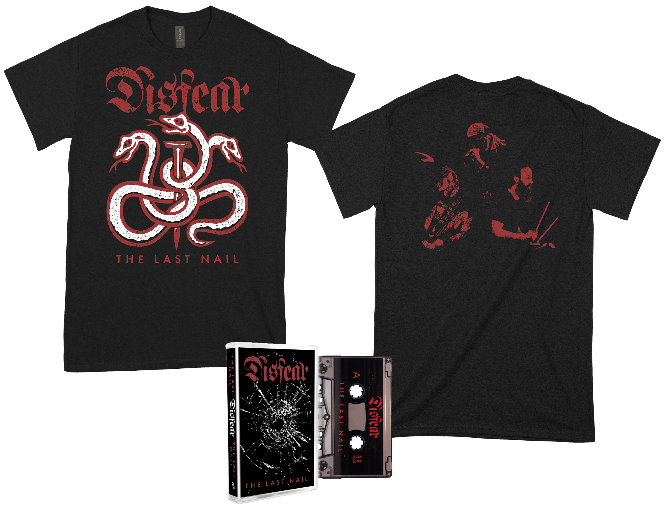 DISFEAR - The Last Nail KASSETT + Hydra T-shirt BUNDLE (PRE-ORDER)