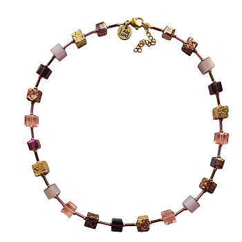 IAMLUND Chromatic halsband vinröd guld