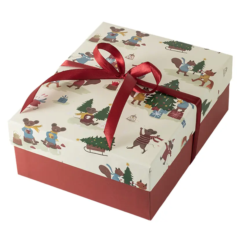 Julbox med rosett 1000g - 2