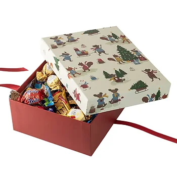 Julbox med rosett 1000g