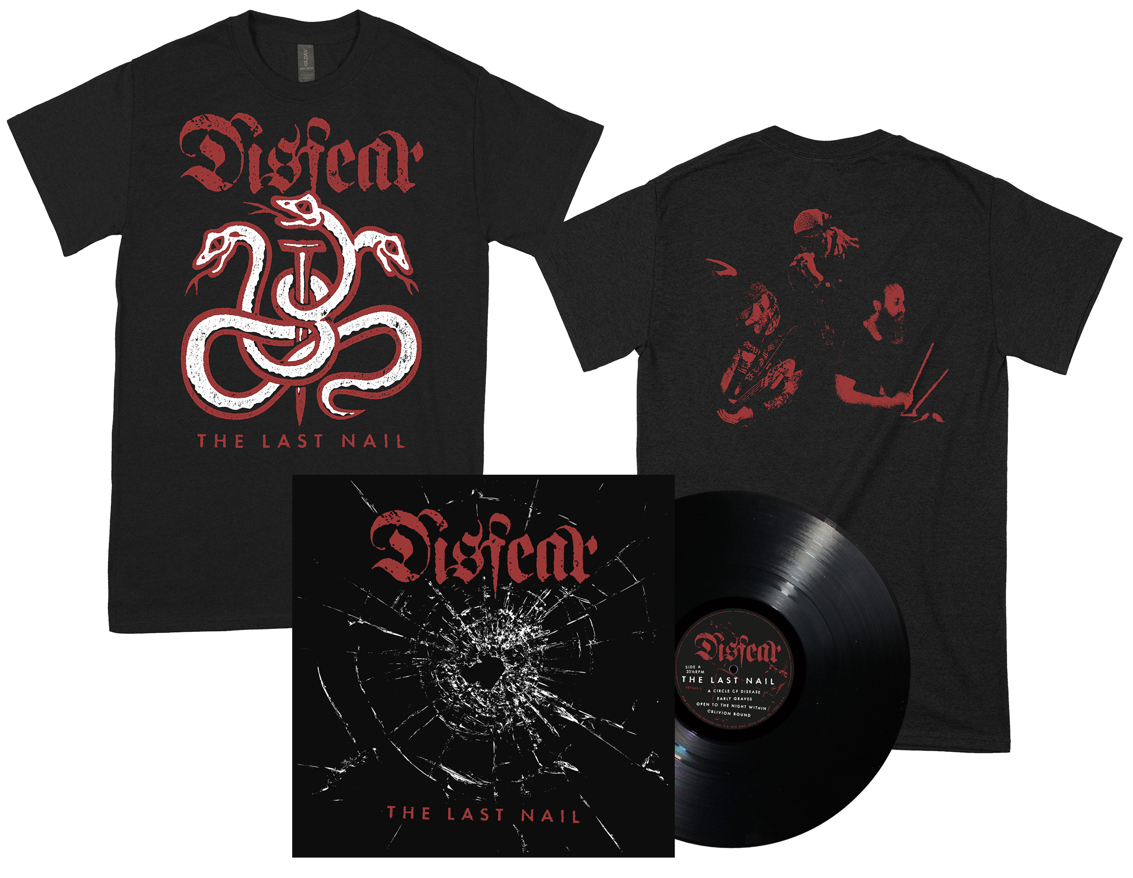 DISFEAR - The Last Nail LP (BLACK Vinyl) + Hydra T-shirt BUNDLE (PRE-ORDER)