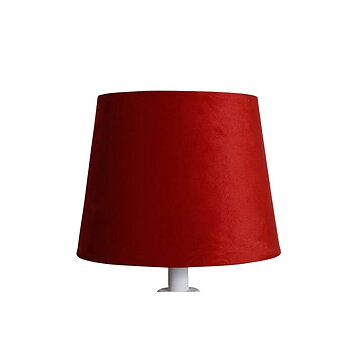 Lampskärm Sammet Röd – 18 x 23 x 18 cm