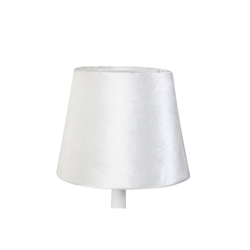 Lampskärm Sammet Vit/Creme – 13 x 18 x 15 cm