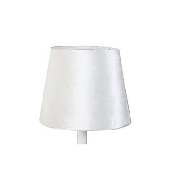 Lampskärm Sammet Vit/Creme – 13 x 18 x 15 cm
