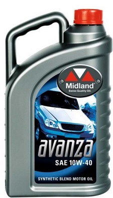 Midland 10W-40 Avanza Delsyntet Olja även för MINI CARS.  21707 - 2