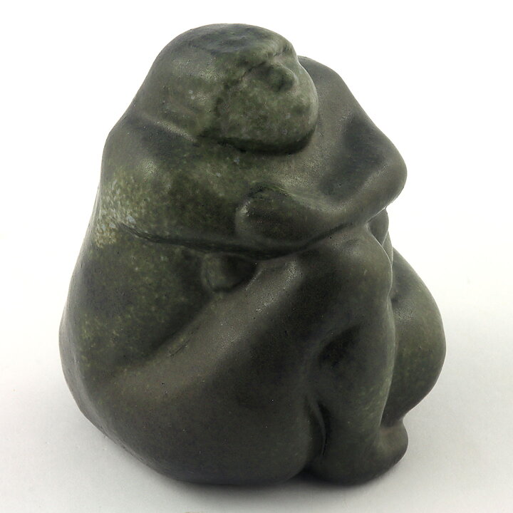 Åke Holm (1960s) Green Woman Sculpture 8 cm