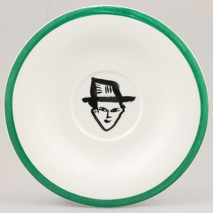 Ulrica Hydman–Vallien (People 1992) Teacup Saucer with Head Decor 16.5 cm  [Sample Images]  [Free Shipping]