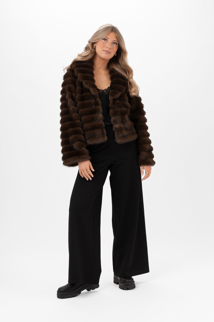 Minerva fur jacket coffee brown - 3