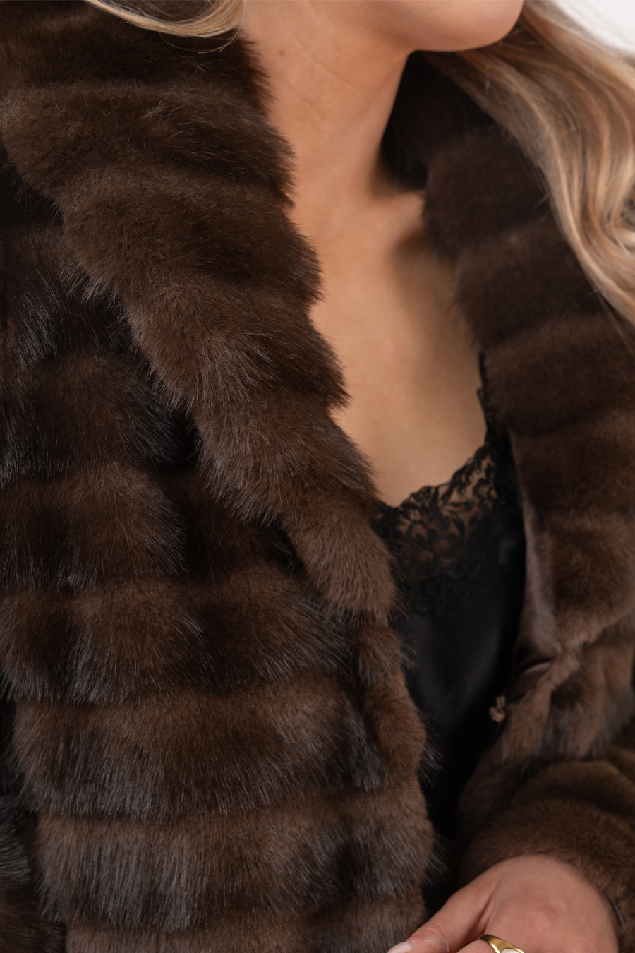 Minerva fur jacket coffee brown - 6