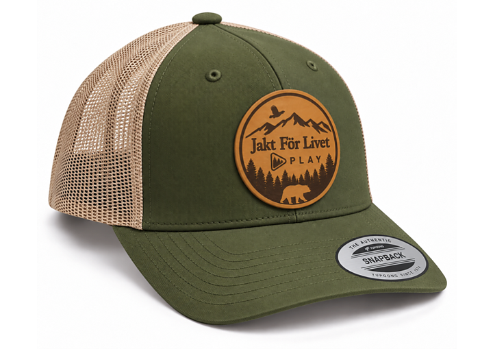 Snapback keps med läderpatch