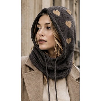 Balaclava with hearts coffee