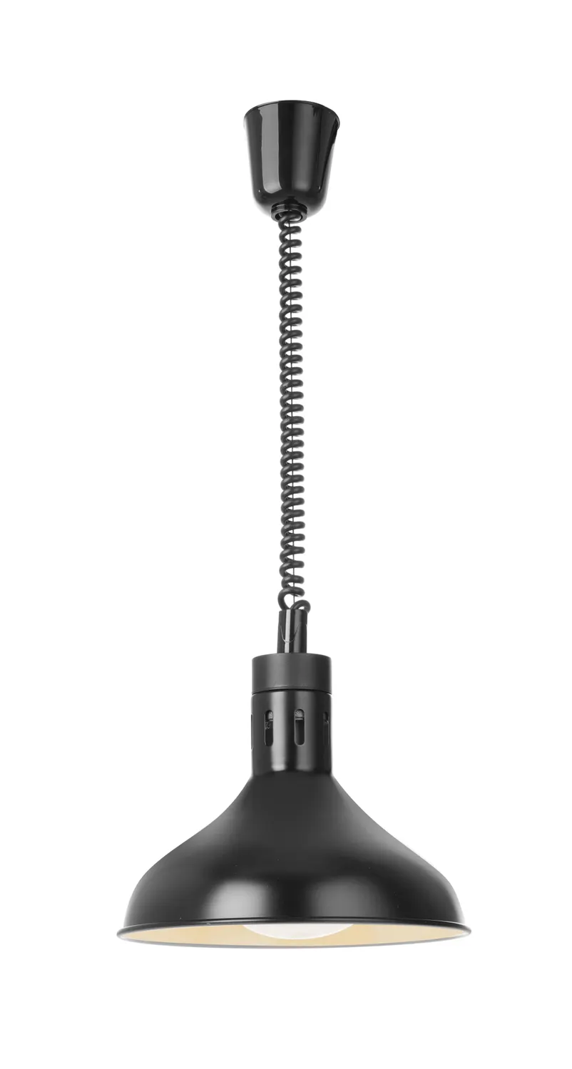 Värmelampa med utdragbar kabel, svart