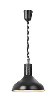 Värmelampa med utdragbar kabel, svart