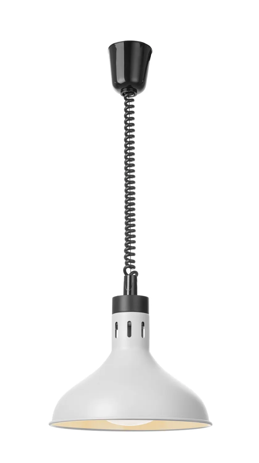 Värmelampa med utdragbar kabel, vit