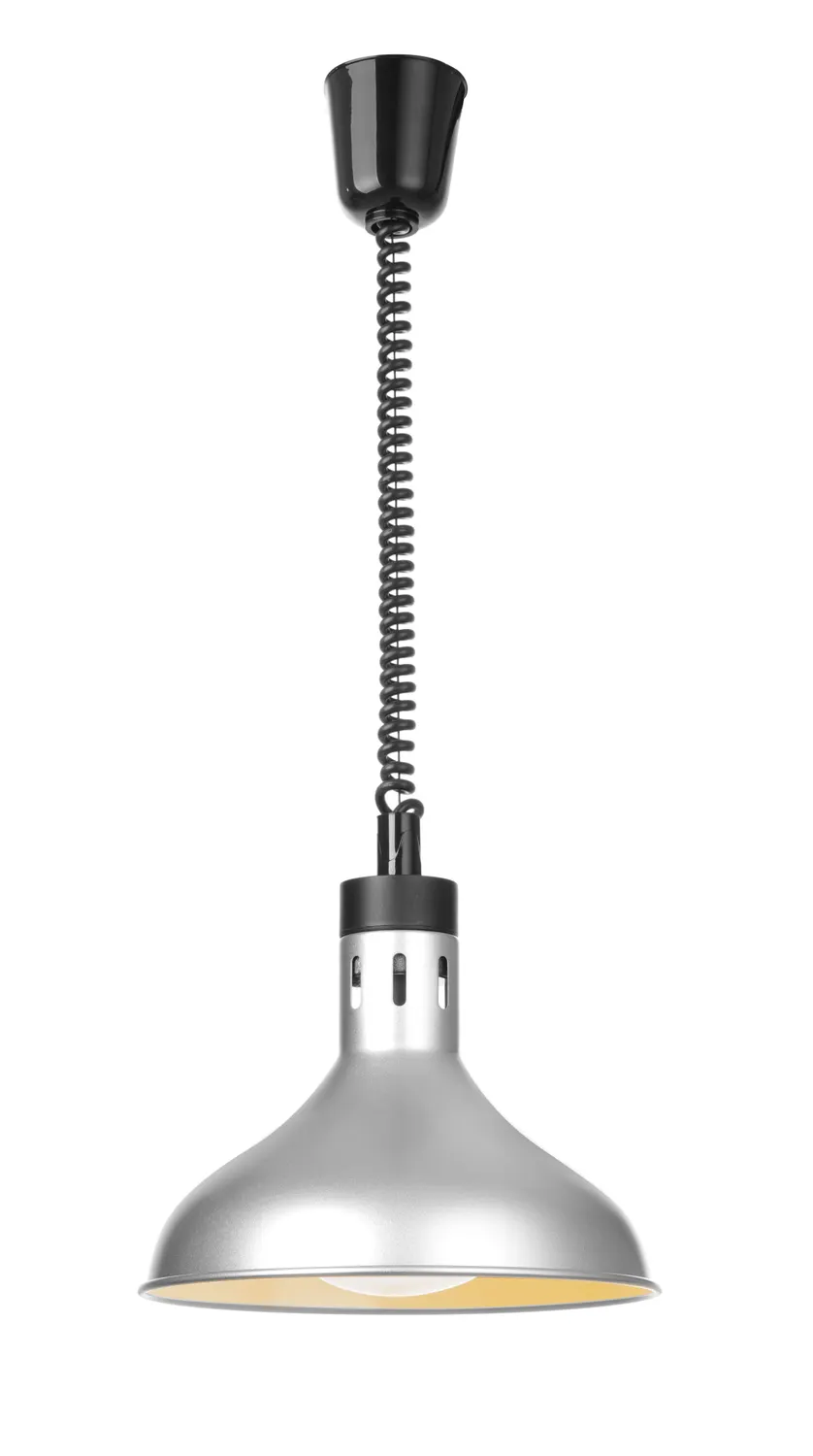 Värmelampa med utdragbar kabel, silver