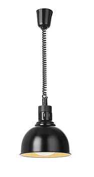 Värmelampa med utdragbar kabel, svart