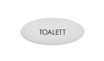 Metal Sign - Toalett, White