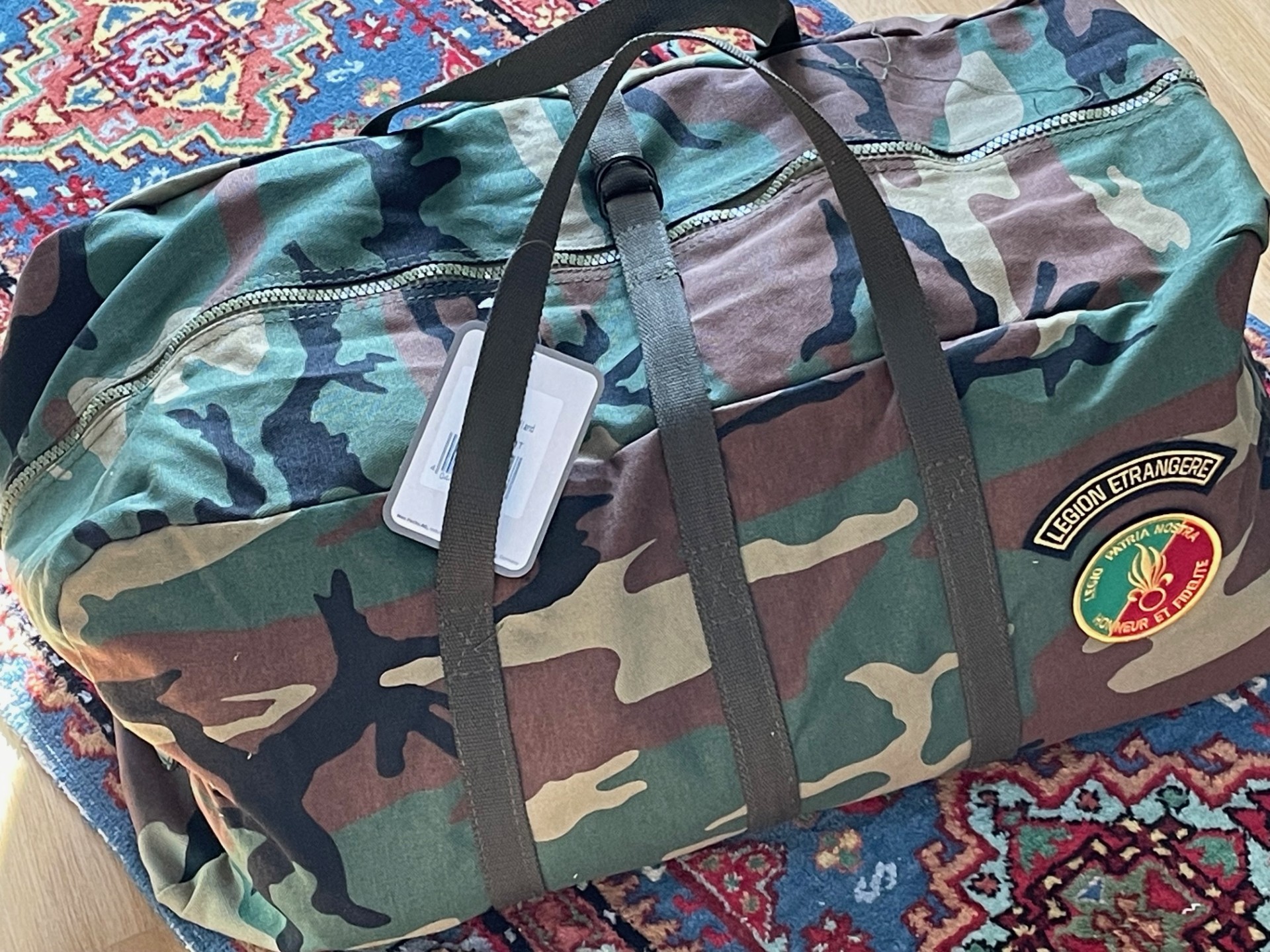 Franska Främlingslegionen  (Légion étrangère) - Field Bag Luggage Outdoor Travel Expedition Military Woodland Camo - 4