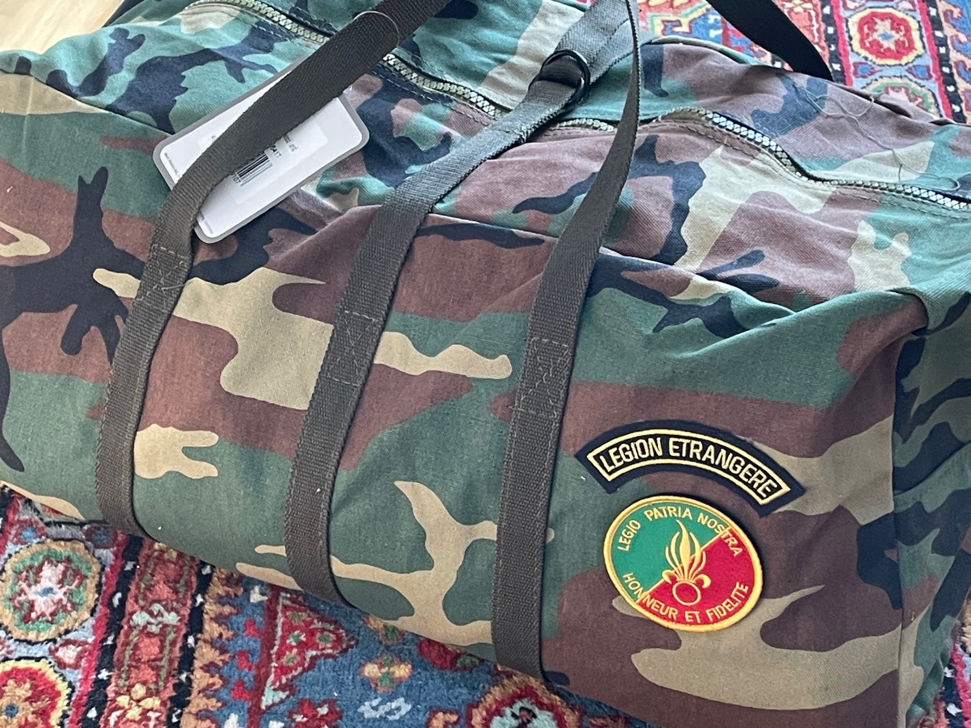 Franska Främlingslegionen  (Légion étrangère) - Field Bag Luggage Outdoor Travel Expedition Military Woodland Camo - 3