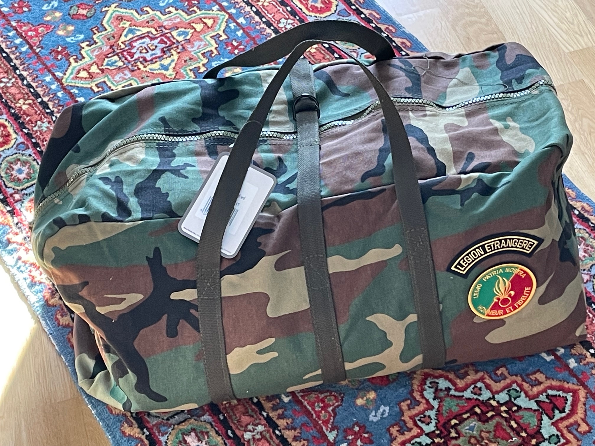 Franska Främlingslegionen  (Légion étrangère) - Field Bag Luggage Outdoor Travel Expedition Military Woodland Camo - 2